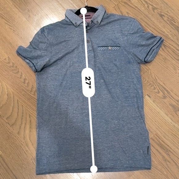 Ted baker blue polo shirt size 2 XS preppy business casual - Picture 5 of 7